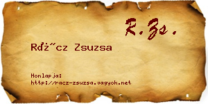 Rácz Zsuzsa névjegykártya