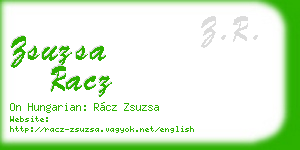 zsuzsa racz business card